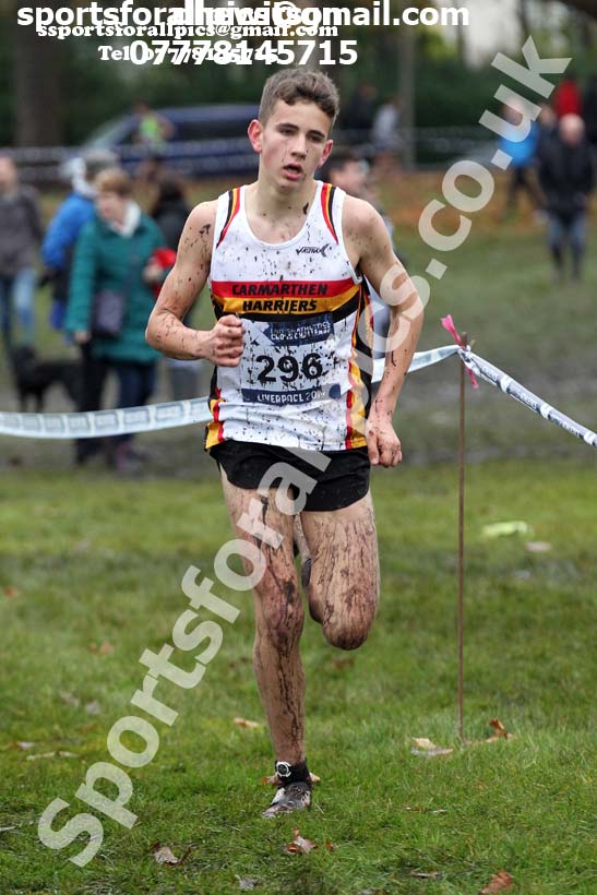 Boys under-15s, 2019 European Cross Country Trials and British Cross Challenge, Sefton Park, Liverpool.  Photo: David T. Hewitson/Sports for All Pics